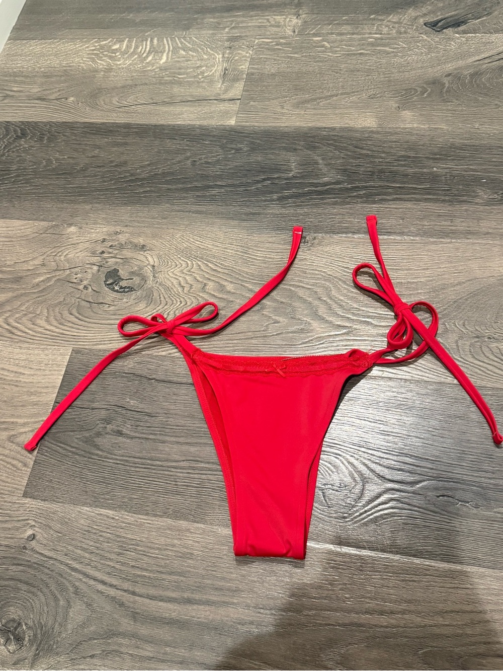 Frankie’s x pink red lace bikini bottoms